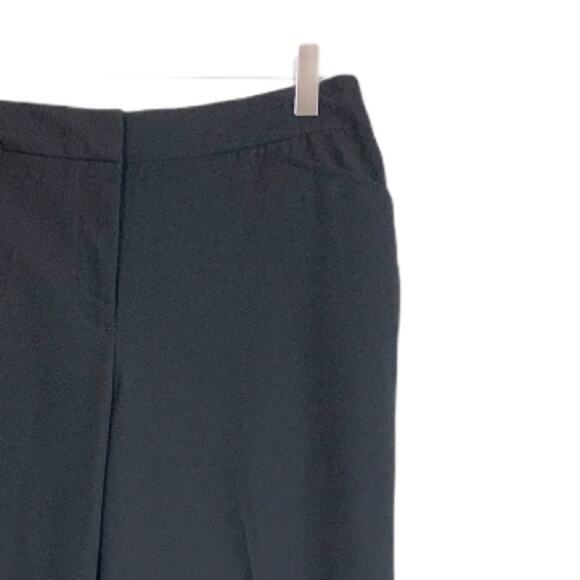 Nicole Miller New Black Career Pants Flat Front Classic Trousers Women's Size 6 - Picture 7 of 11